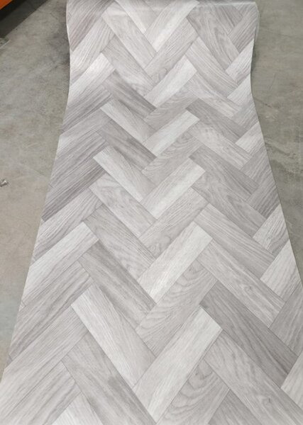 Covorul PVC linoleum Tree 95-4, 1 m, 2 m, 2.5 m, 3 m Gri, Suport Pasla 1 x 2 m