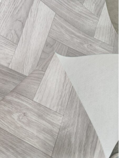 Covorul PVC linoleum Tree 95-4, 1 m, 2 m, 2.5 m, 3 m Gri, Suport Pasla 1 x 2 m