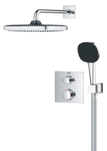 Grohe Vitalio Comfort set de duș ascuns cu termostat cu duș de ploaie StarLight Chrome 34882000