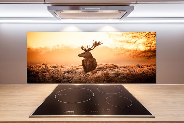 Panou sticlă bucătărie Sunrise Deer