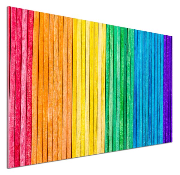 Panou de bucătărie dungi colorate