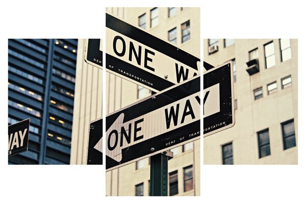 Tablou - New York ONE WAY (90x60 cm)