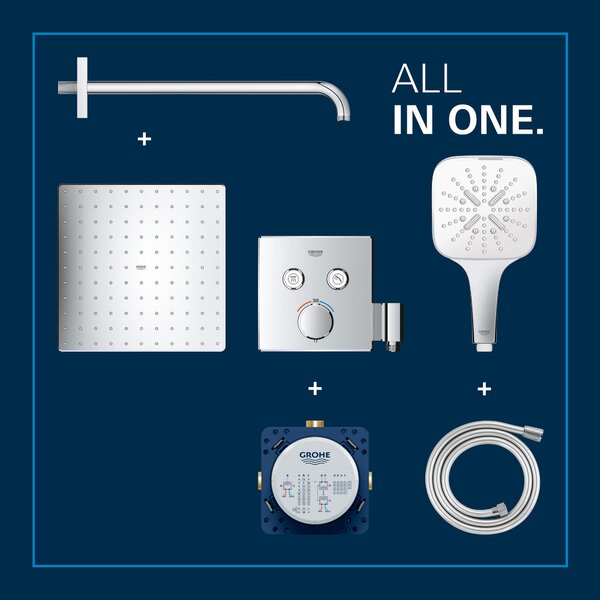 Grohe Precision Smartcontrol set de duș ascuns cu termostat cu duș de ploaie crom 34876000