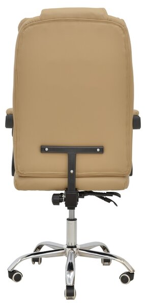Scaun de birou Toronsi piele ecologica PU bej 60x68x128 cm