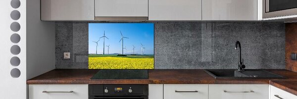 Panou sticlă bucătărie Windmills pe teren