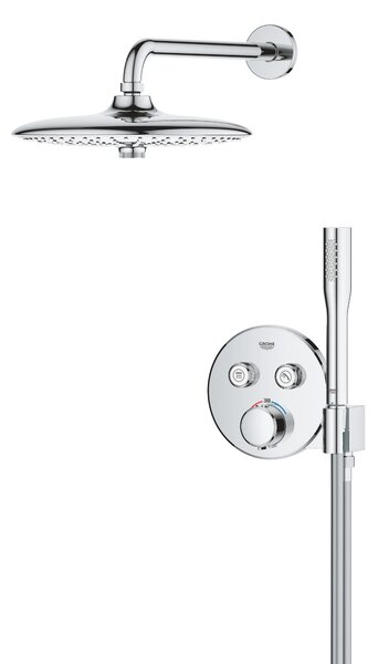 Grohe Precision Smartcontrol set de duș ascuns cu termostat cu duș de ploaie crom 34878000