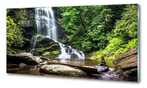 Panou de bucătărie Cascada din pădure
