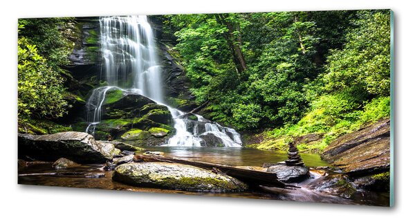 Panou de bucătărie Cascada din pădure