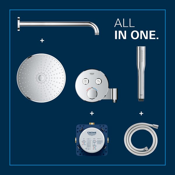 Grohe Precision Smartcontrol set de duș ascuns cu termostat cu duș de ploaie crom 34878000