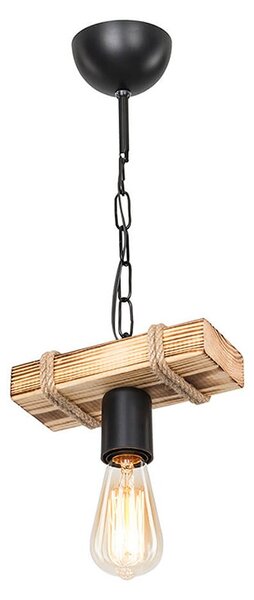 Lustra PWL-1027 metal negru-natural 20x10x43 cm
