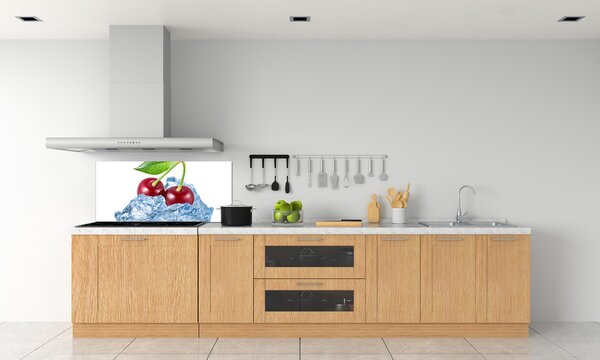 Panou sticlă decorativa bucătărie Cherry gheață