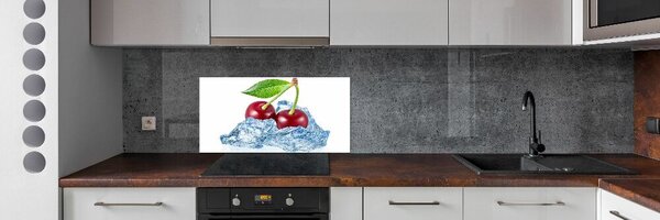 Panou sticlă decorativa bucătărie Cherry gheață
