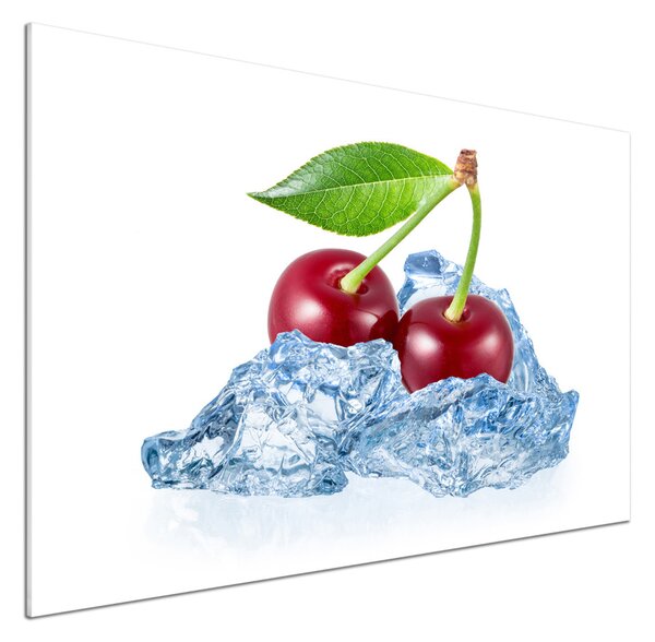 Panou sticlă decorativa bucătărie Cherry gheață