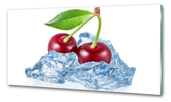 Panou sticlă decorativa bucătărie Cherry gheață