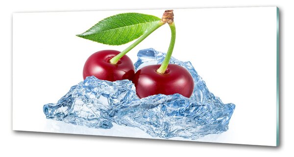 Panou sticlă decorativa bucătărie Cherry gheață