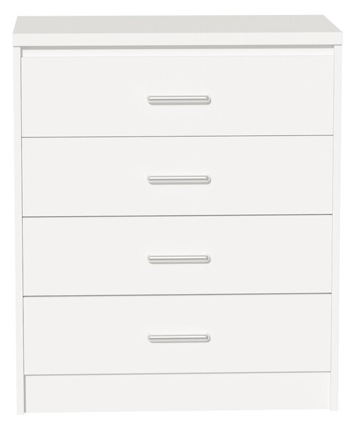 Comoda Olympus cu 4 sertare culoare alb 80x40x95 cm