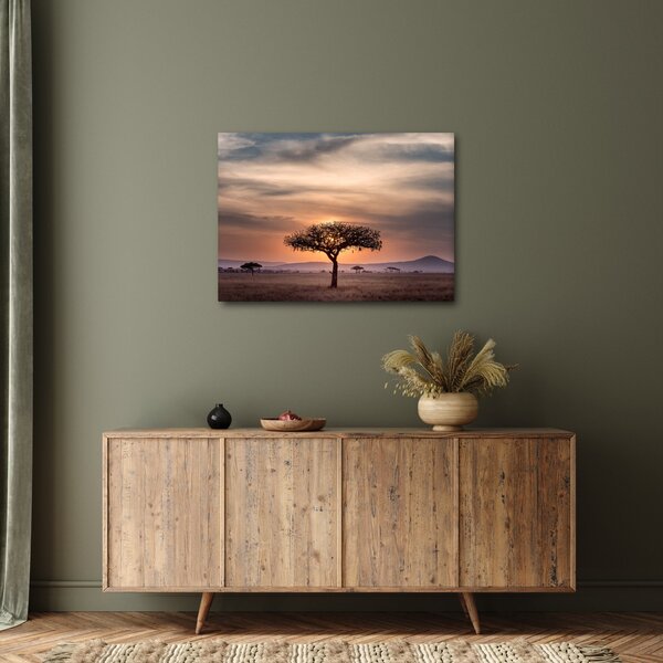 Tablou apusului de soare în Tanzania (70x50 cm)