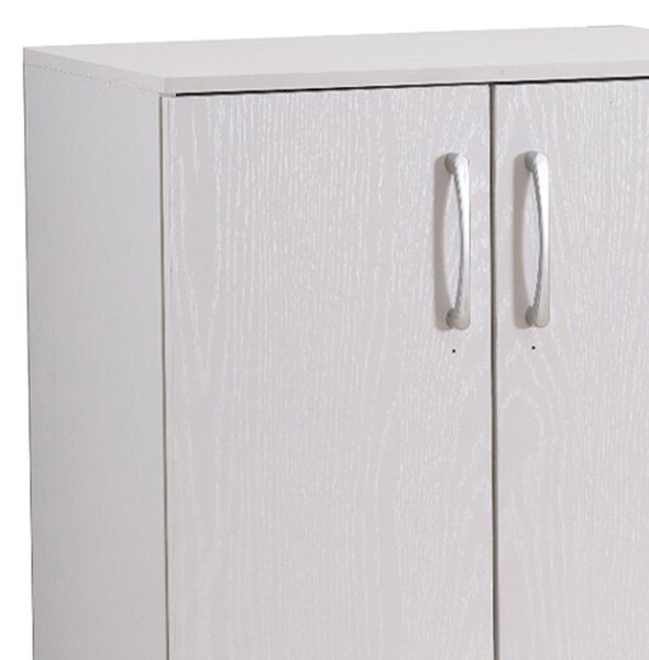 Comoda pentru pantofi Shordo melamina alb-stejar 60x40.5x80 cm