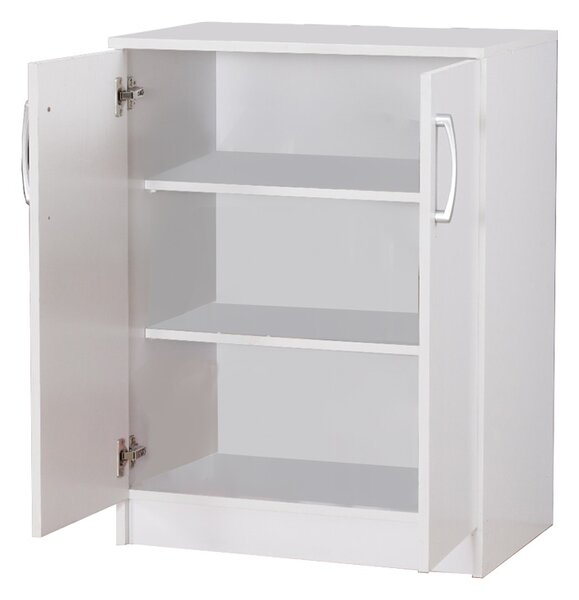 Comoda pentru pantofi Shordo melamina alb-stejar 60x40.5x80 cm