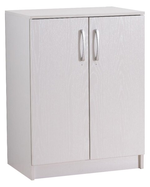 Comoda pentru pantofi Shordo melamina alb-stejar 60x40.5x80 cm