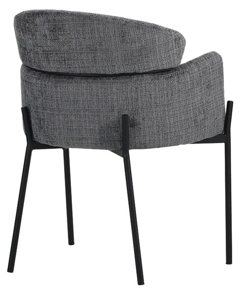 Fotoliu Tolerse gri deschis cu picioare din metal negru 58x57x80 cm