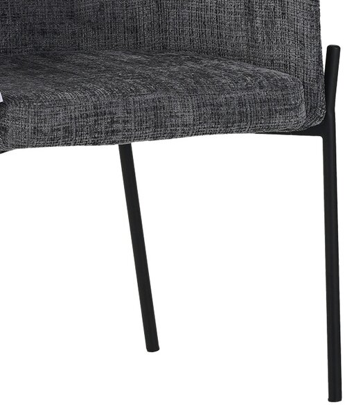 Fotoliu Tolerse gri deschis cu picioare din metal negru 58x57x80 cm
