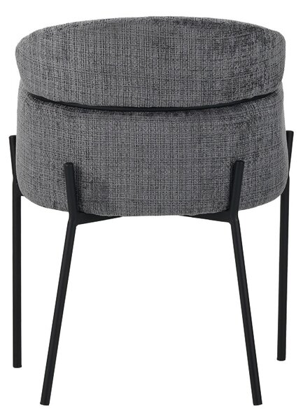 Fotoliu Tolerse gri deschis cu picioare din metal negru 58x57x80 cm