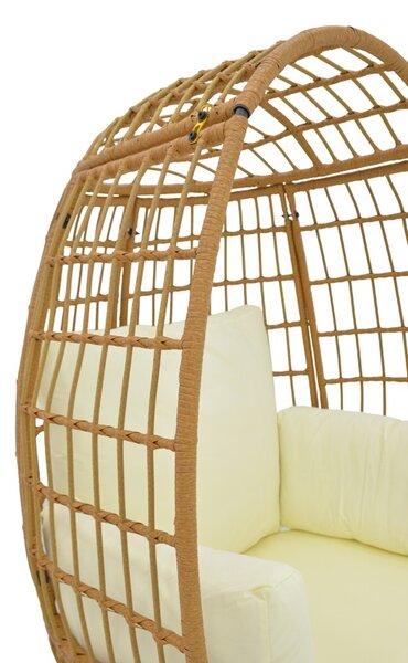 Fotoliu de Gradina Model Frox, Naural/Negru, 96x76x145 cm