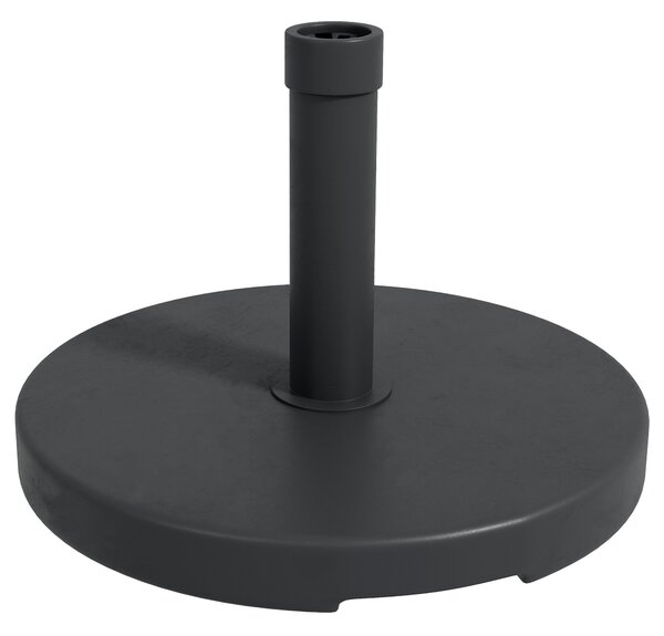 Outsunny Bază pentru Umbrelă de Grădină din HDPE și Ciment cu Manivelă Integrată, Ø46,5x31 cm, Negru | Aosom Romania