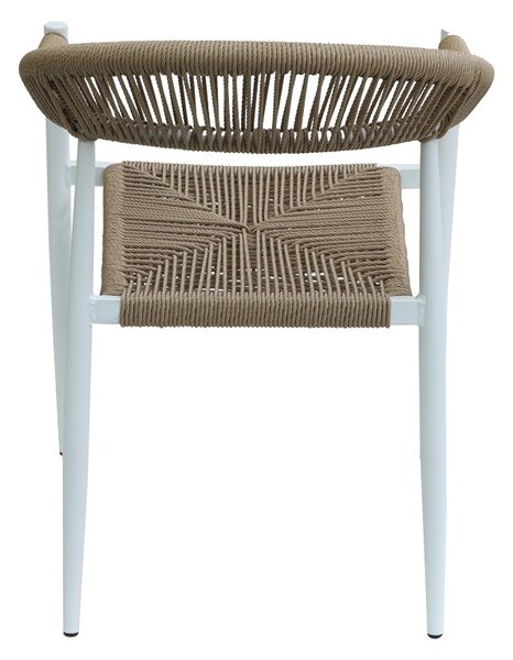 Fotoliu de Gradina Model Fagen, Natural/Alb, 56x60x78 cm