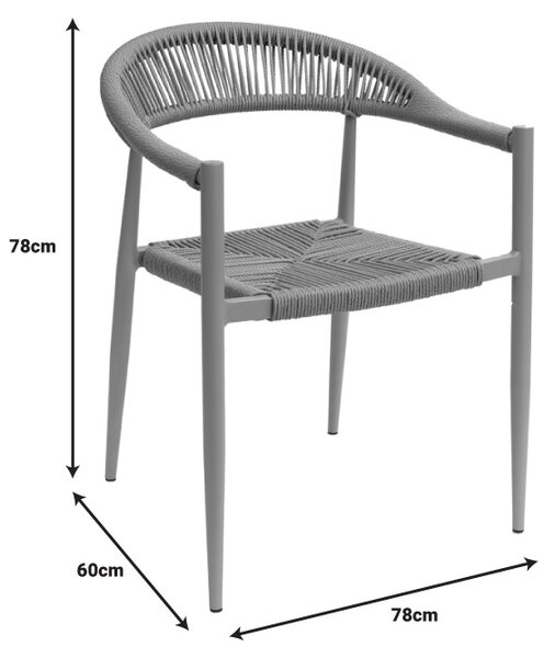 Fotoliu de Gradina Model Fagen, Natural/Alb, 56x60x78 cm
