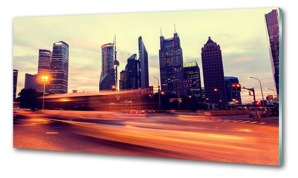 Panou de bucătărie Shanghai pe timp de noapte