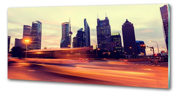 Panou de bucătărie Shanghai pe timp de noapte