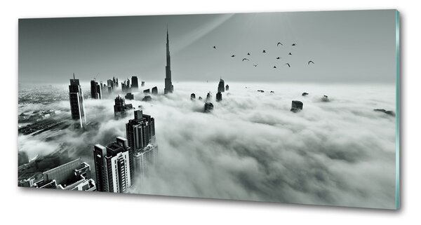 Panou sticla securizata bucatarie Ceață peste cosmopolitul Dubai
