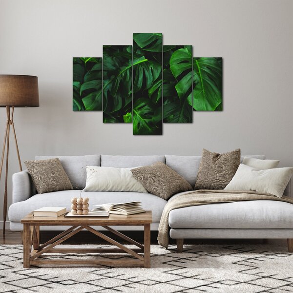 Tablou cu frunze Monstery (150x105 cm)