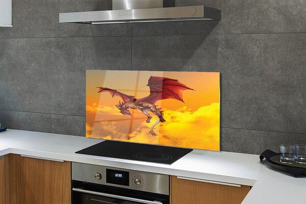 Panouri de sticlă Cer nori dragon