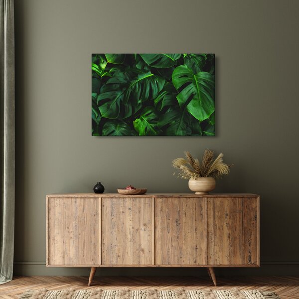 Tablou cu frunze Monstery (90x60 cm)
