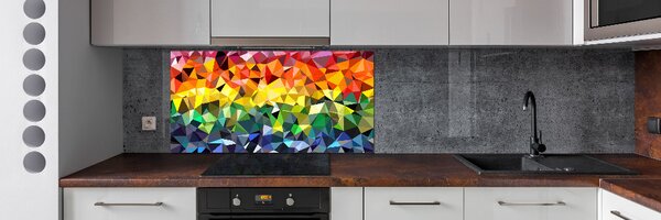 Panou sticlă bucătărie fundal geometrică