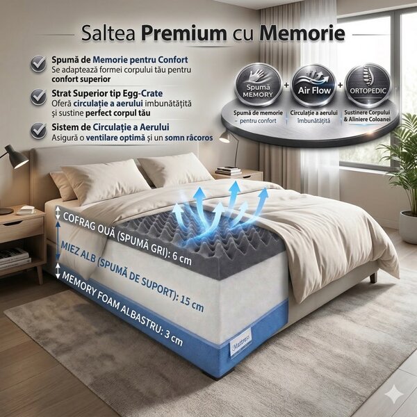 Saltea Memory Air Ortopedic 25cm - RLX3