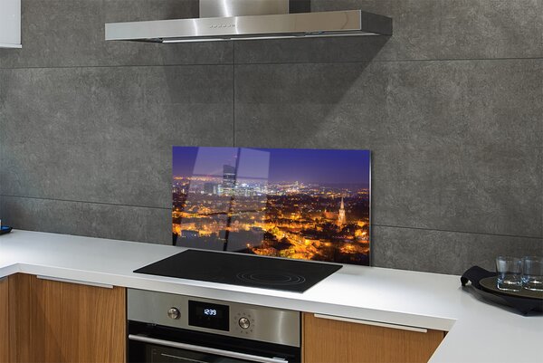 Panouri de sticlă Gdańsk panorama orașului noapte