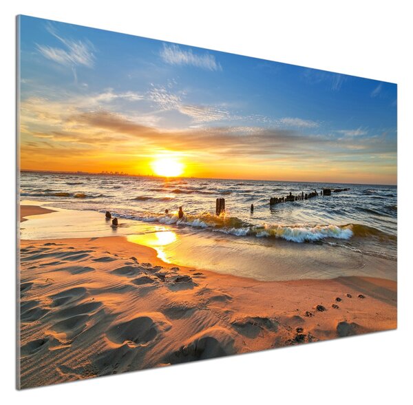 Sticlă printata bucătărie Sunset Beach