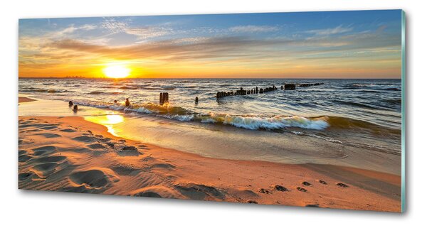 Sticlă printata bucătărie Sunset Beach