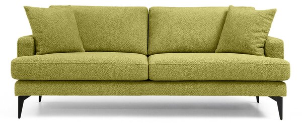Canapea Fixă AZURRO, 3 locuri, 205x90x85 cm, Verde-Olive-Mystery
