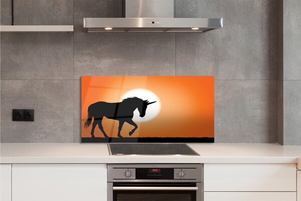 Panouri de sticlă Sunset Unicorn