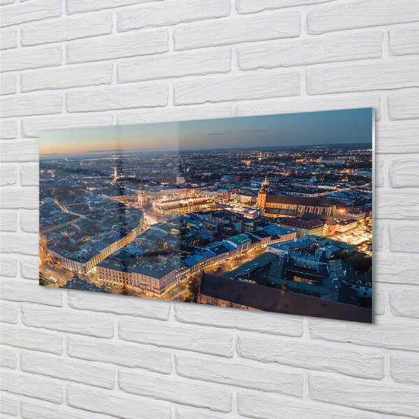 Panouri de sticlă panorama Cracovia noapte