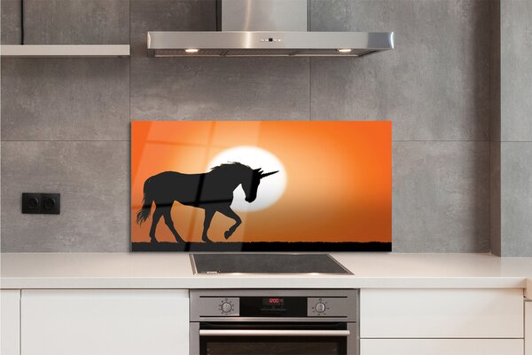 Panouri de sticlă Sunset Unicorn