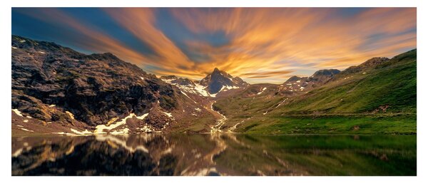 Tablou - Oglindirea în lacul montan (120x50 cm)