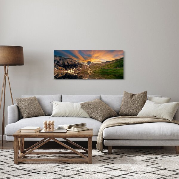 Tablou - Oglindirea în lacul montan (120x50 cm)
