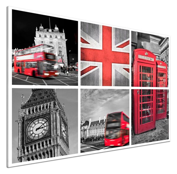 Sticlă bucătărie colaj Londra