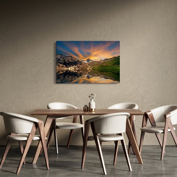 Tablou - Oglindirea în lacul montan (90x60 cm)